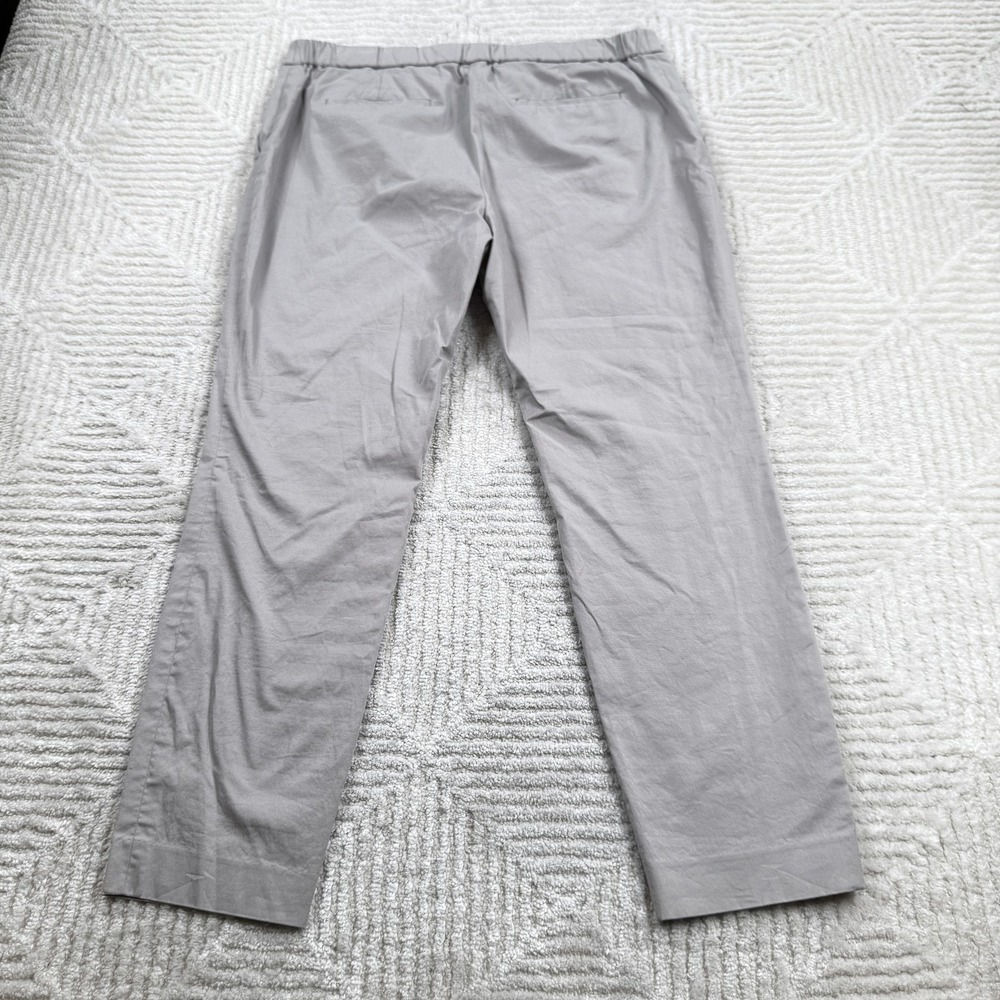 Theory Pants Womens 12 Gray Twill Straight Dress Work Office Preppy Casual